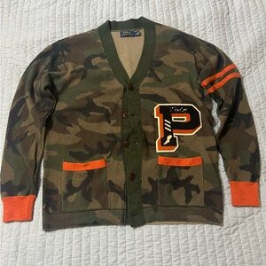 Ralph Lauren Olive and Tan Knit Sweater